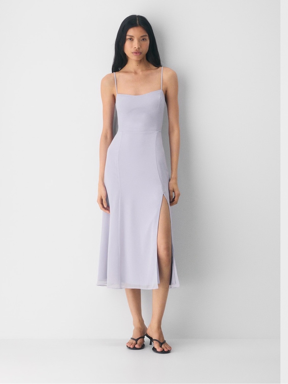 Aritzia Wilfred Barrafina Midi Dress in Wildflower Lilac